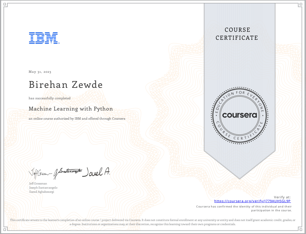 Machine Learning with Python