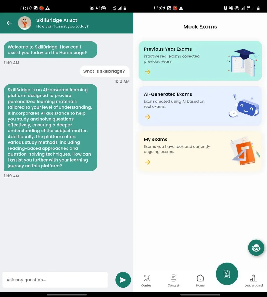 SkillBridge: AI-Powered Exam Prep App, screenshot 4 of 5